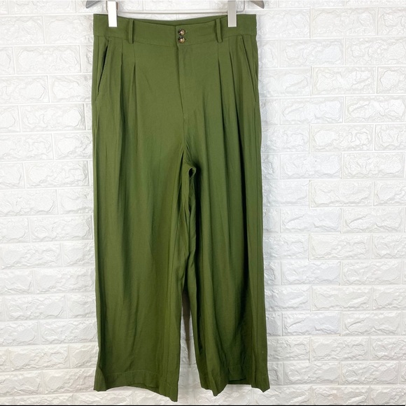 Madewell Drapey Pleated Wide-Leg Pants - Picture 4 of 7